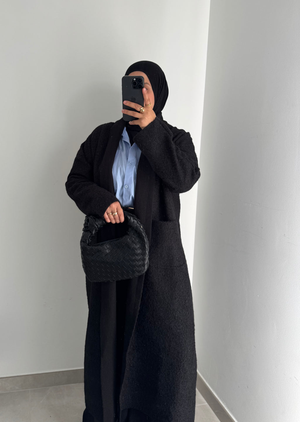 Veste manteau - NOIR