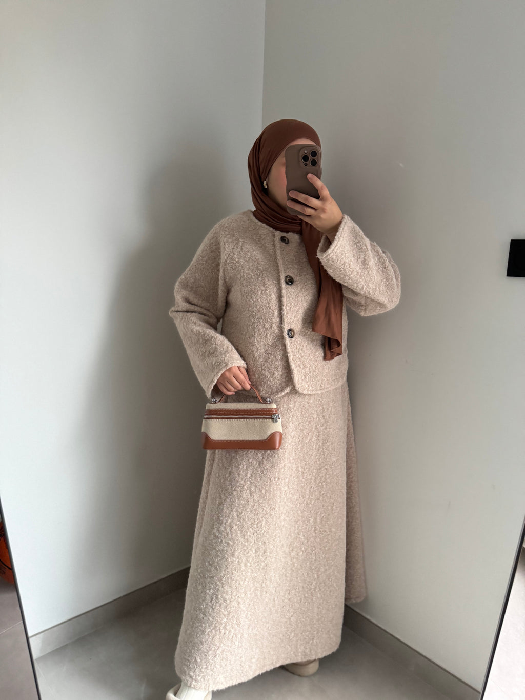 Ensemble veste et jupe - BEIGE