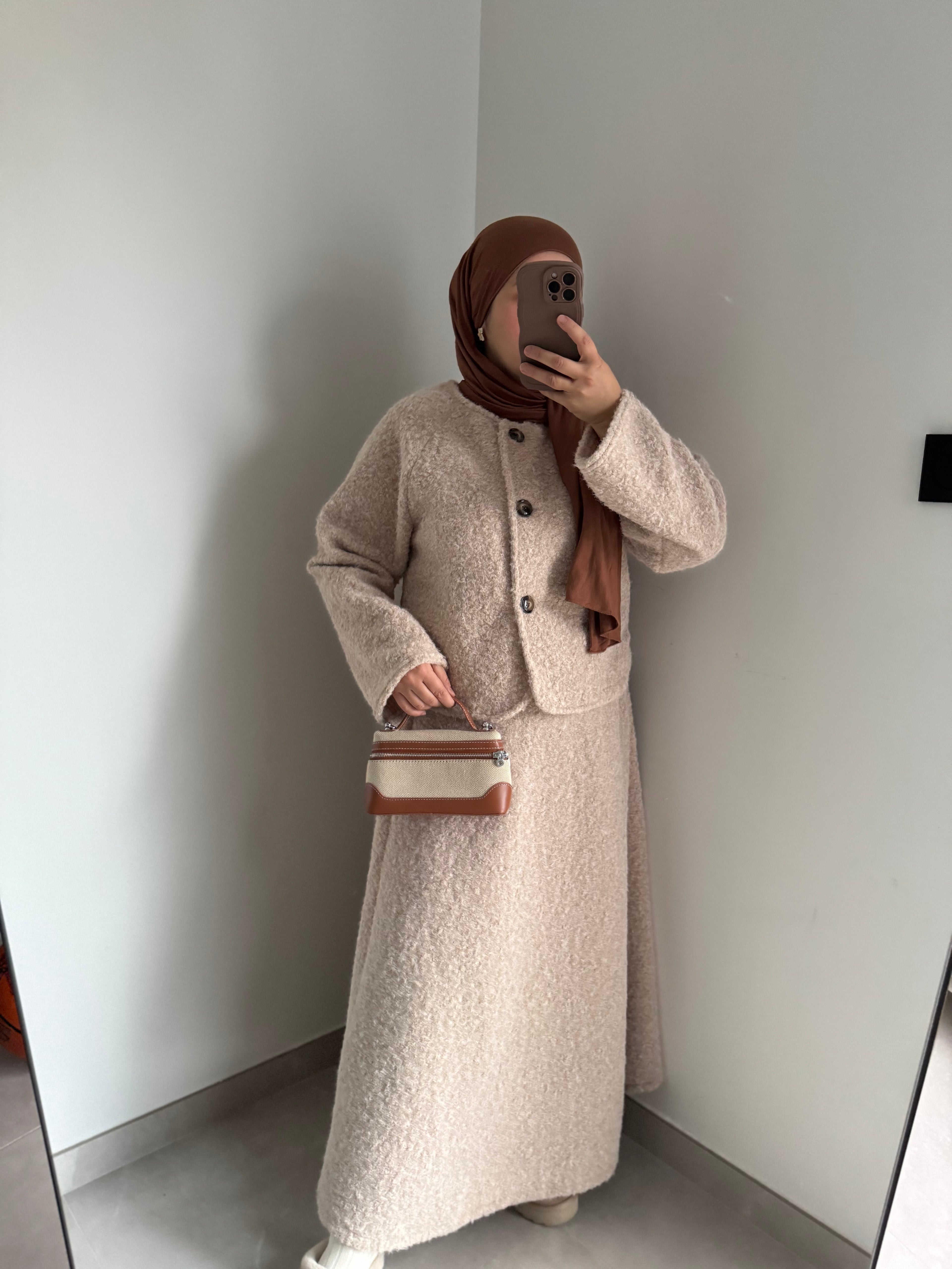 Ensemble veste et jupe - BEIGE