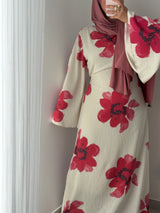 Robe LILIA FLEURS - ROSE FUSHIA