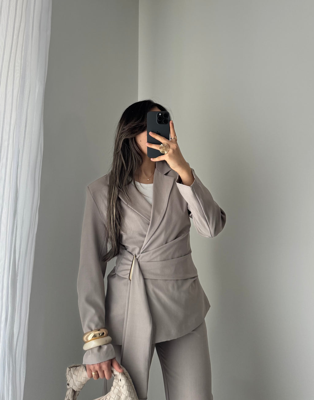 Ensemble tailleur chic - TAUPE