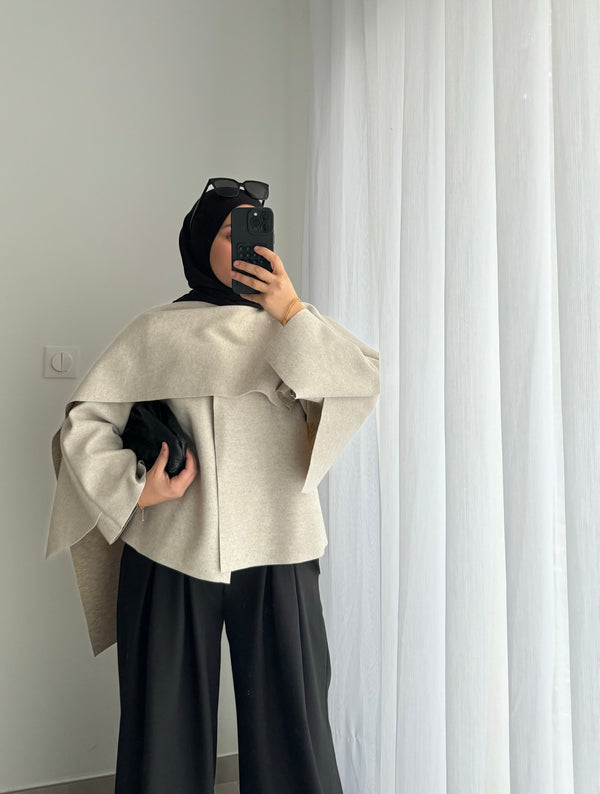 Veste cape - Beige