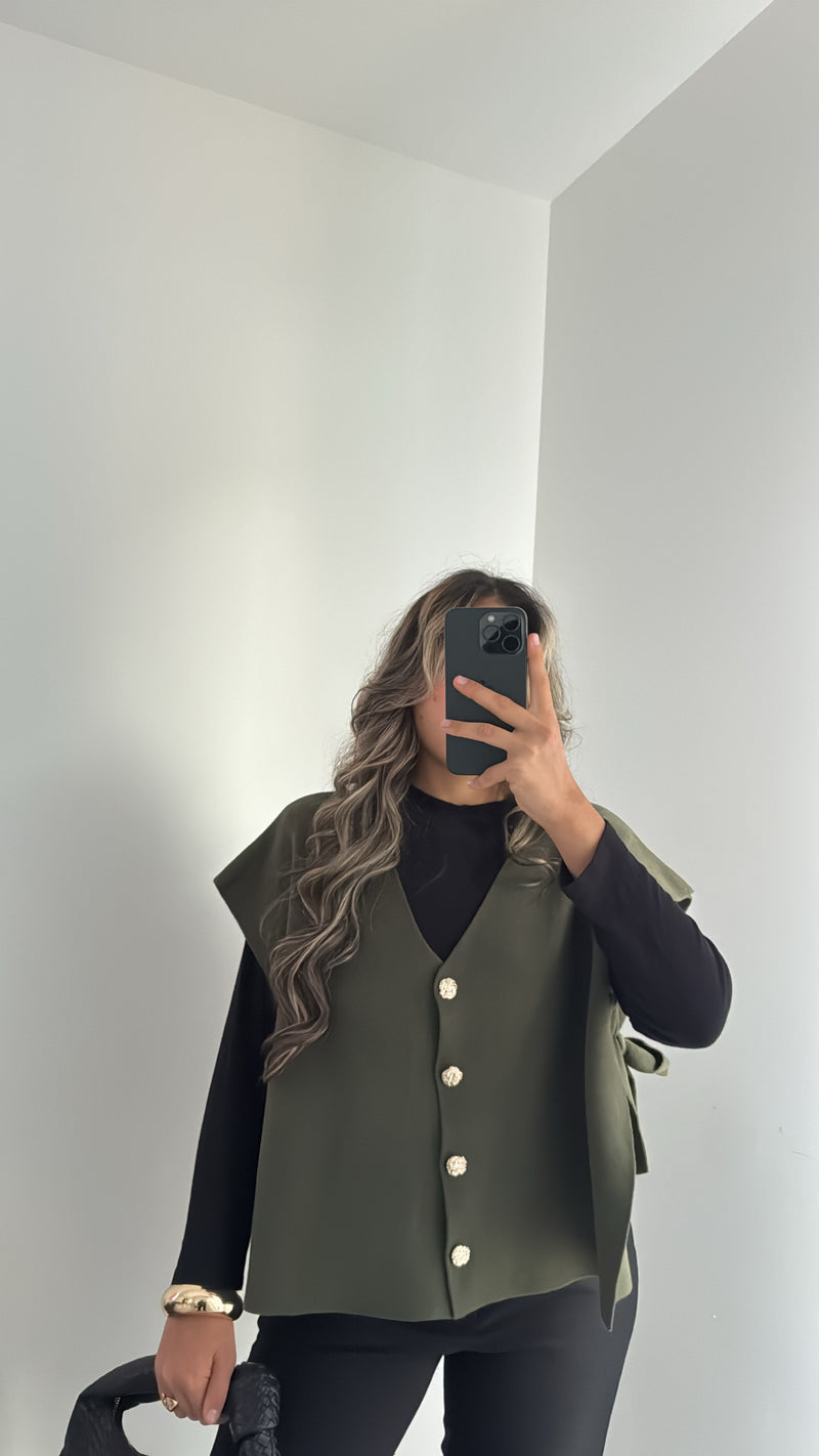 Pull sans manches SIENA - KAKI