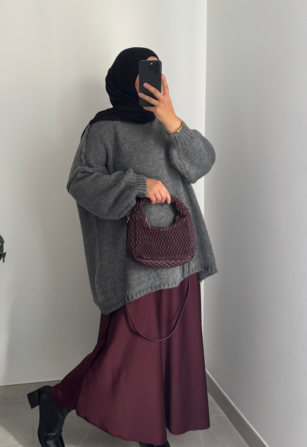 PULL en maille - GRIS
