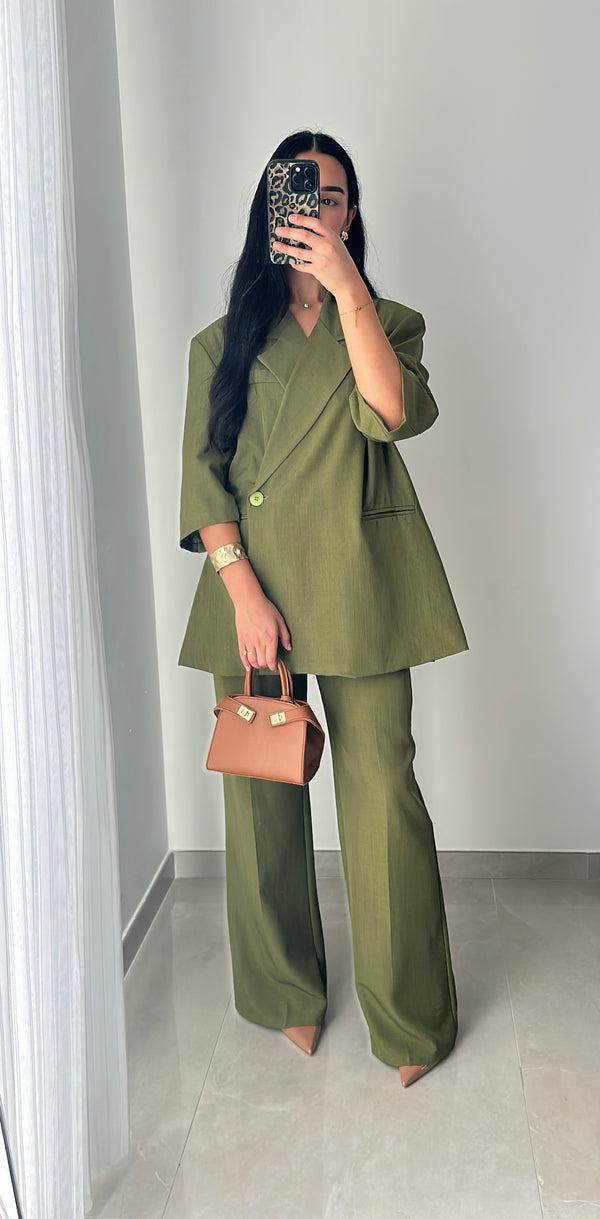 TAILLEUR SANAE MANCHE COURTE - VERT ANIS