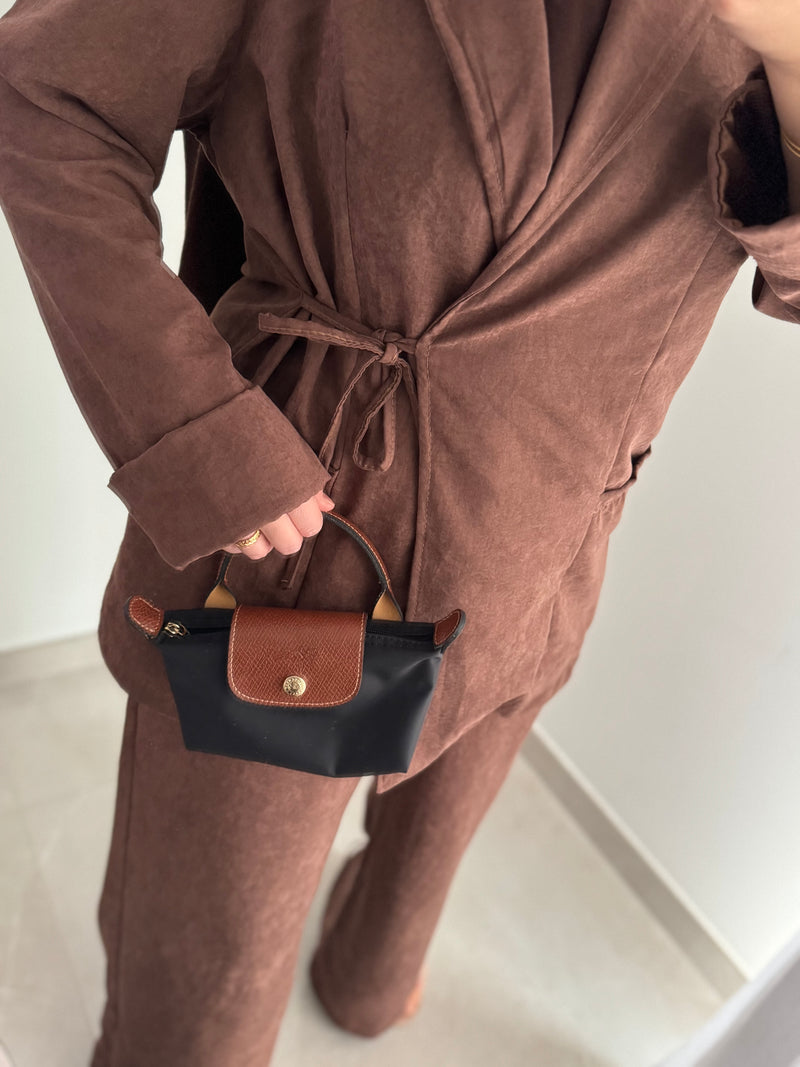 Ensemble cache cœur - MARRON