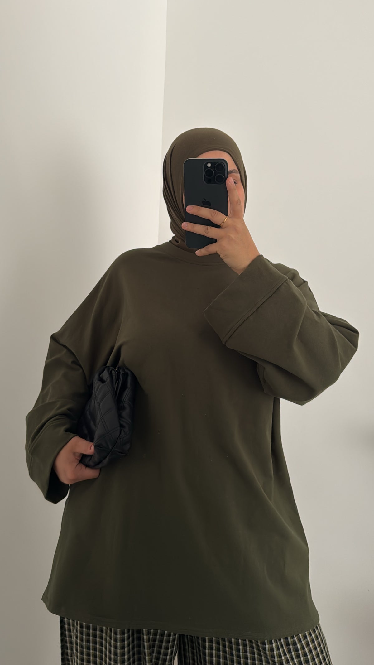 T-SHIRT MANCHES LONGUE - KAKI