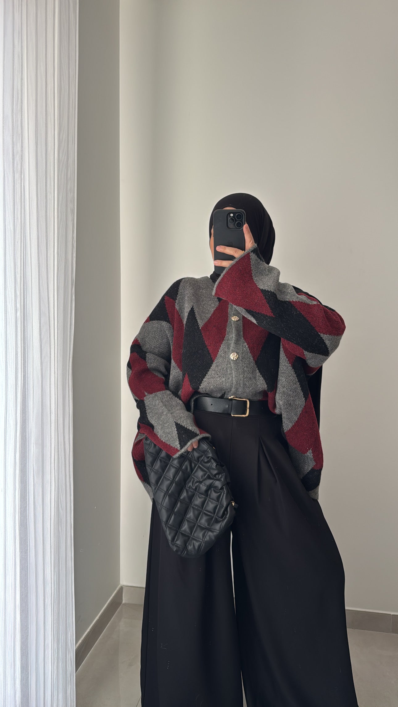 Gilet à motif losange