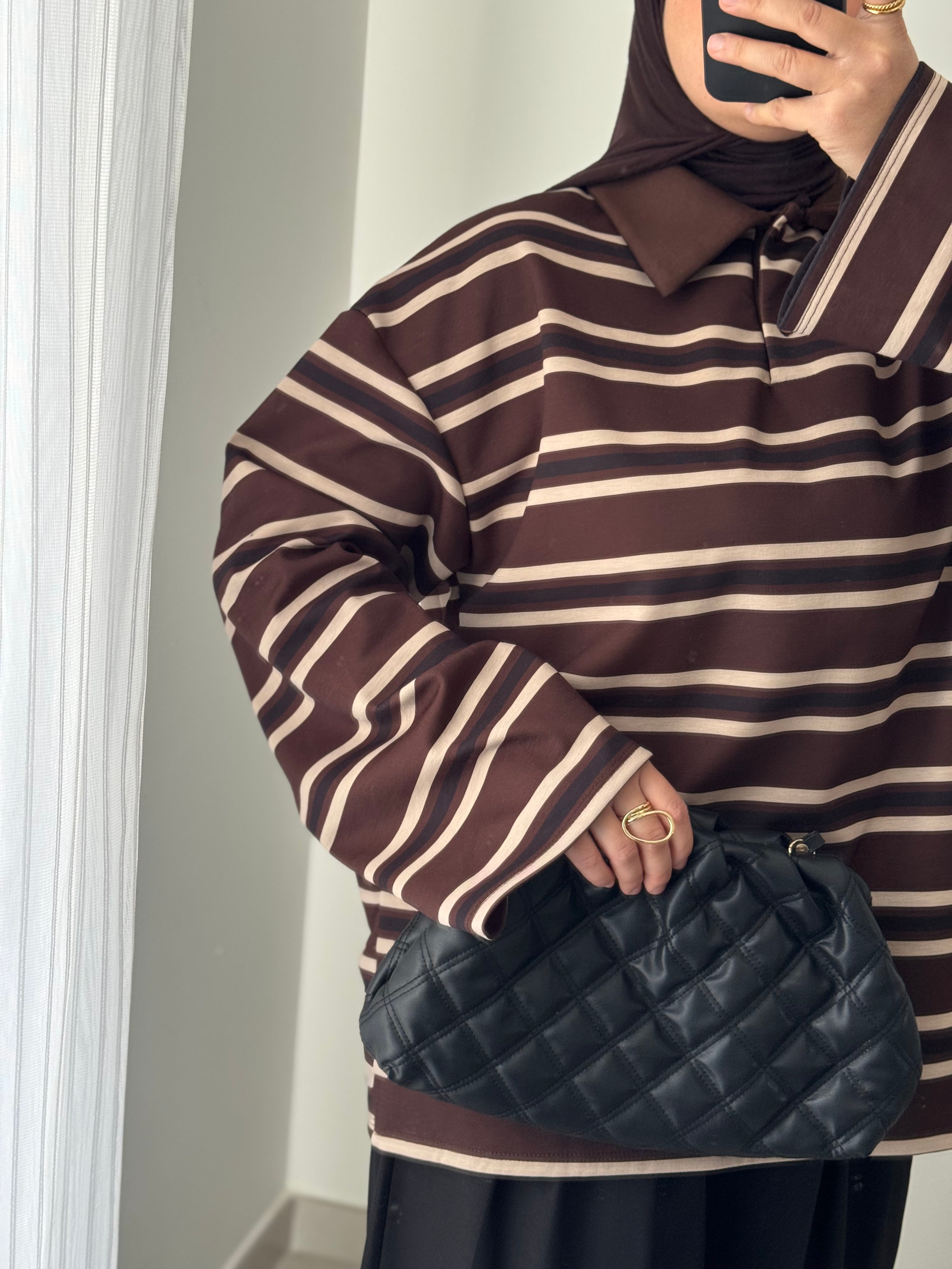 Polo doublé polaire - MARRON