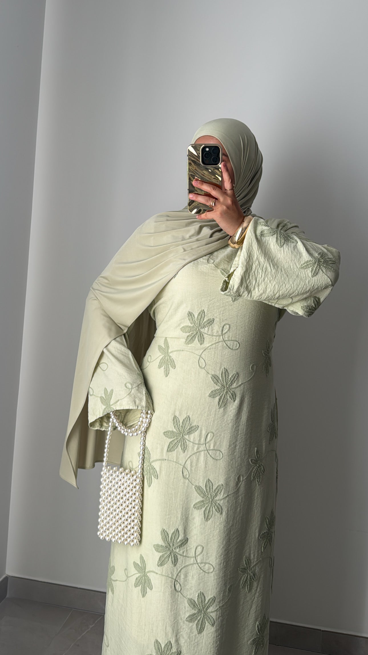 ROBE FLEUR DE CIEL - VERT EAU