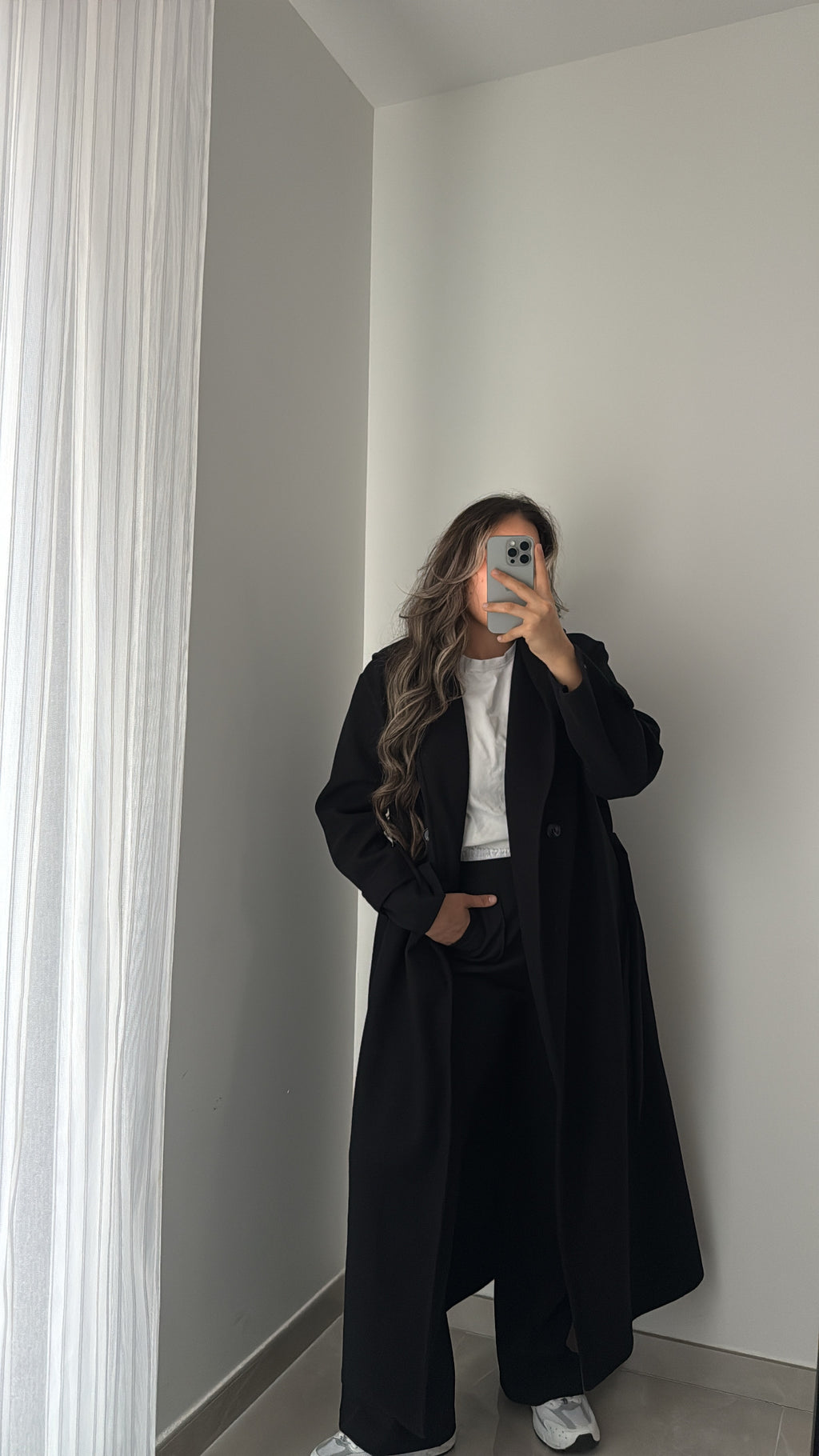 Pantalon fluide avec taille élastique - NOIR