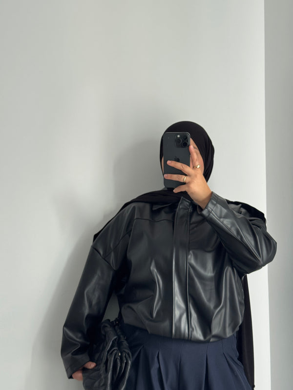 Veste style motard