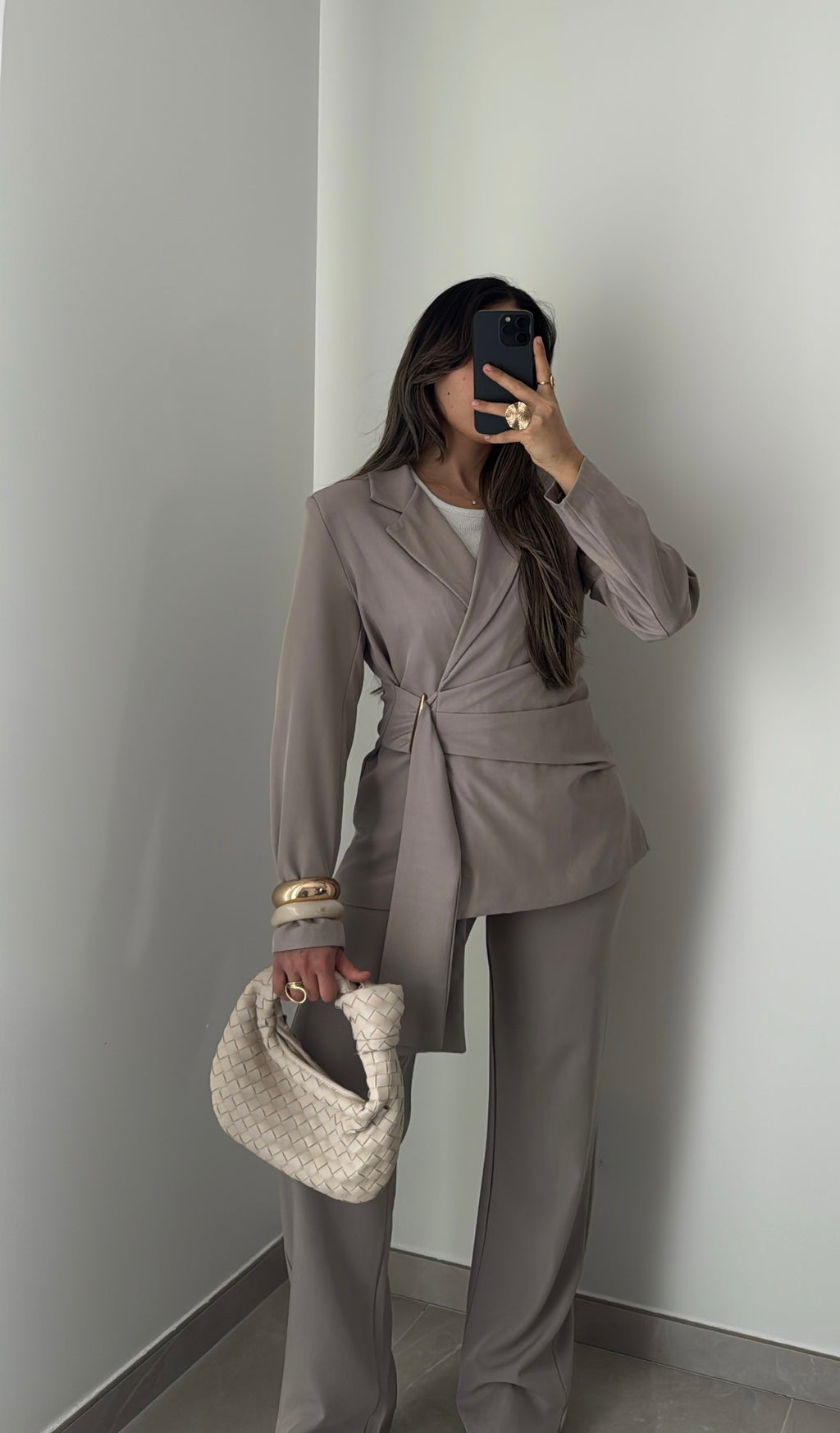 Ensemble tailleur chic - TAUPE