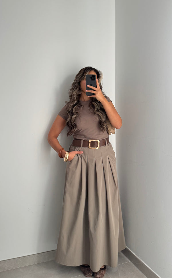 Jupe cloche - TAUPE