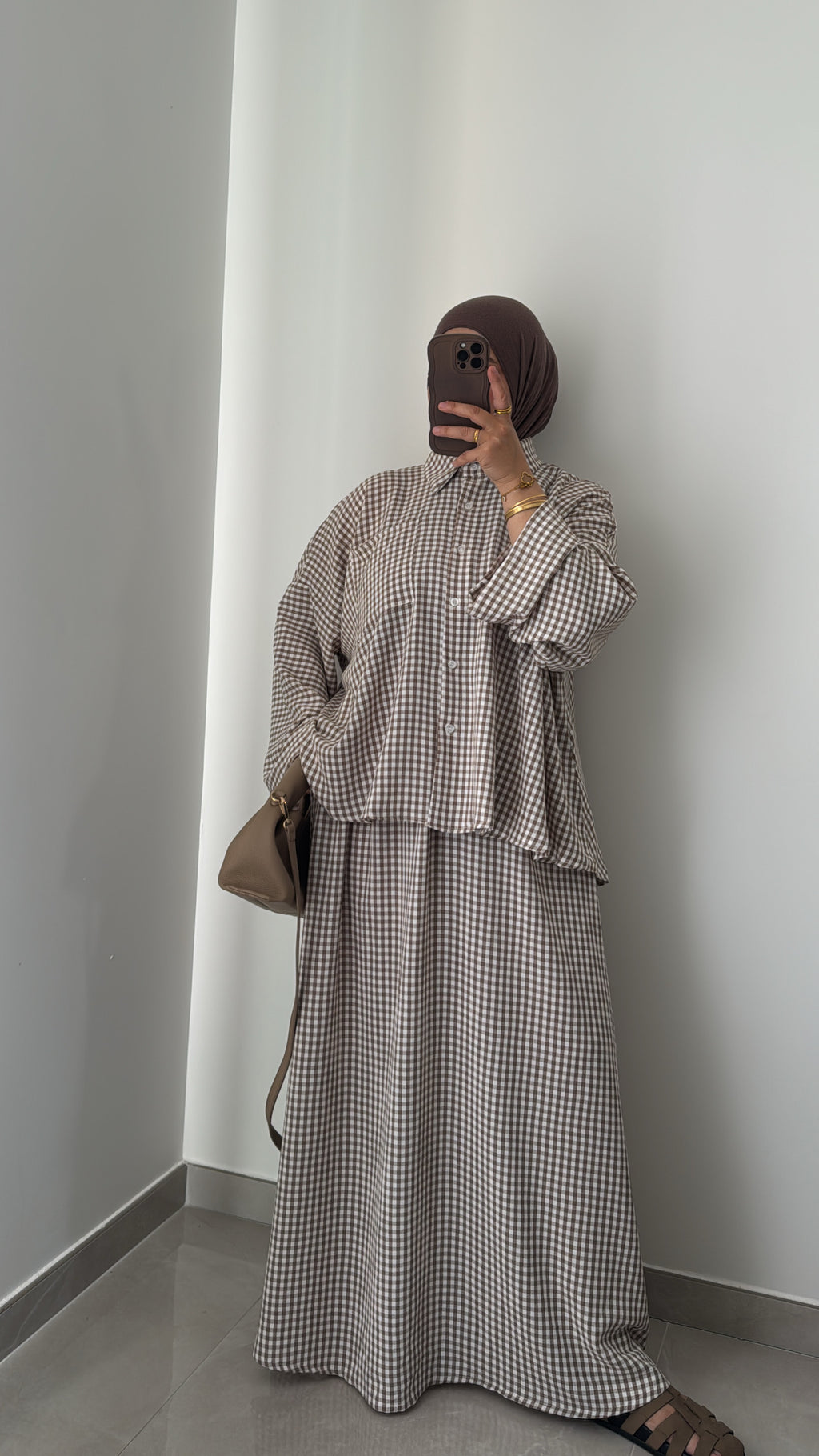 Ensemble Vichy - CAPPUCCINO