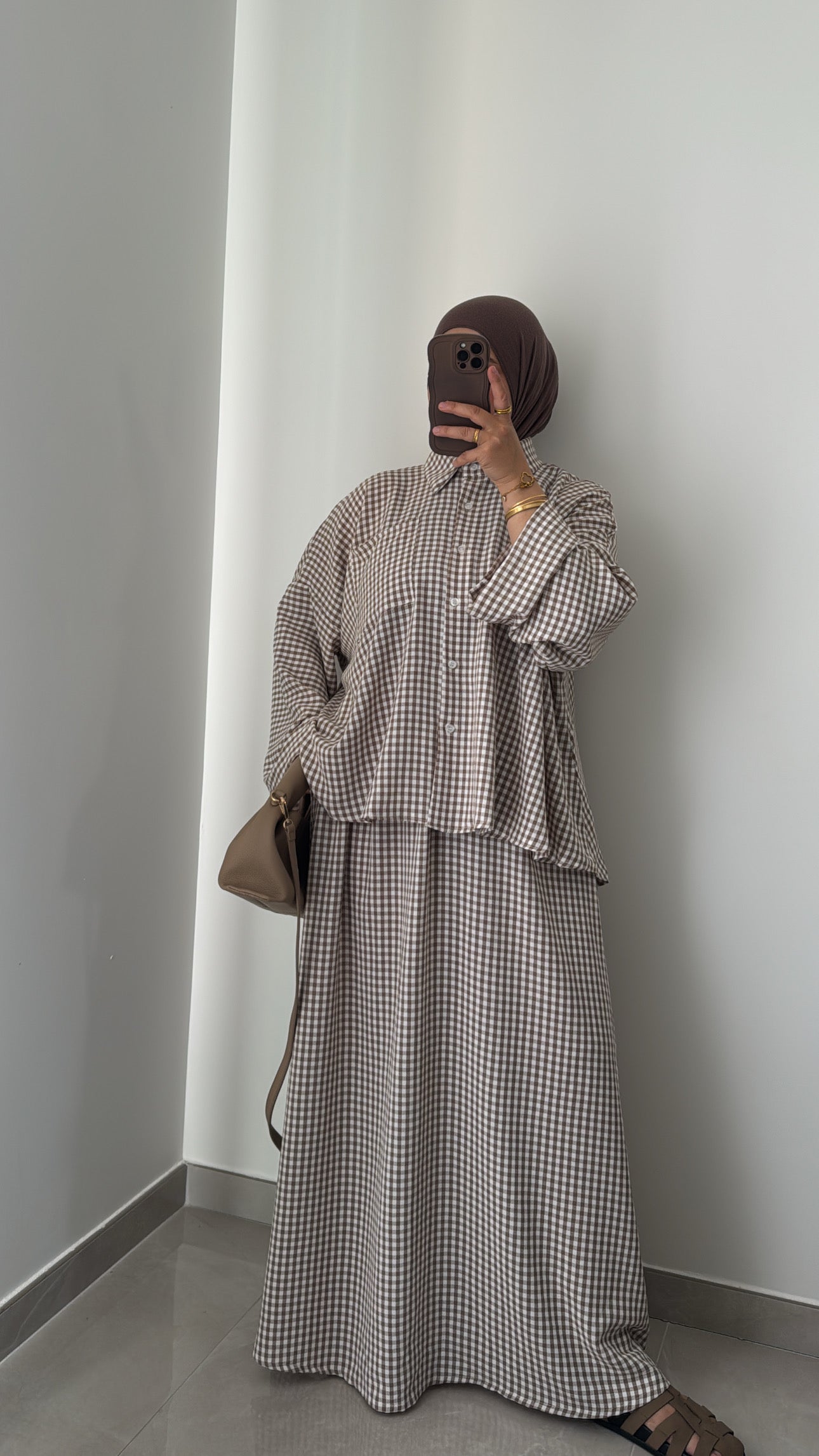 Ensemble Vichy - CAPPUCCINO
