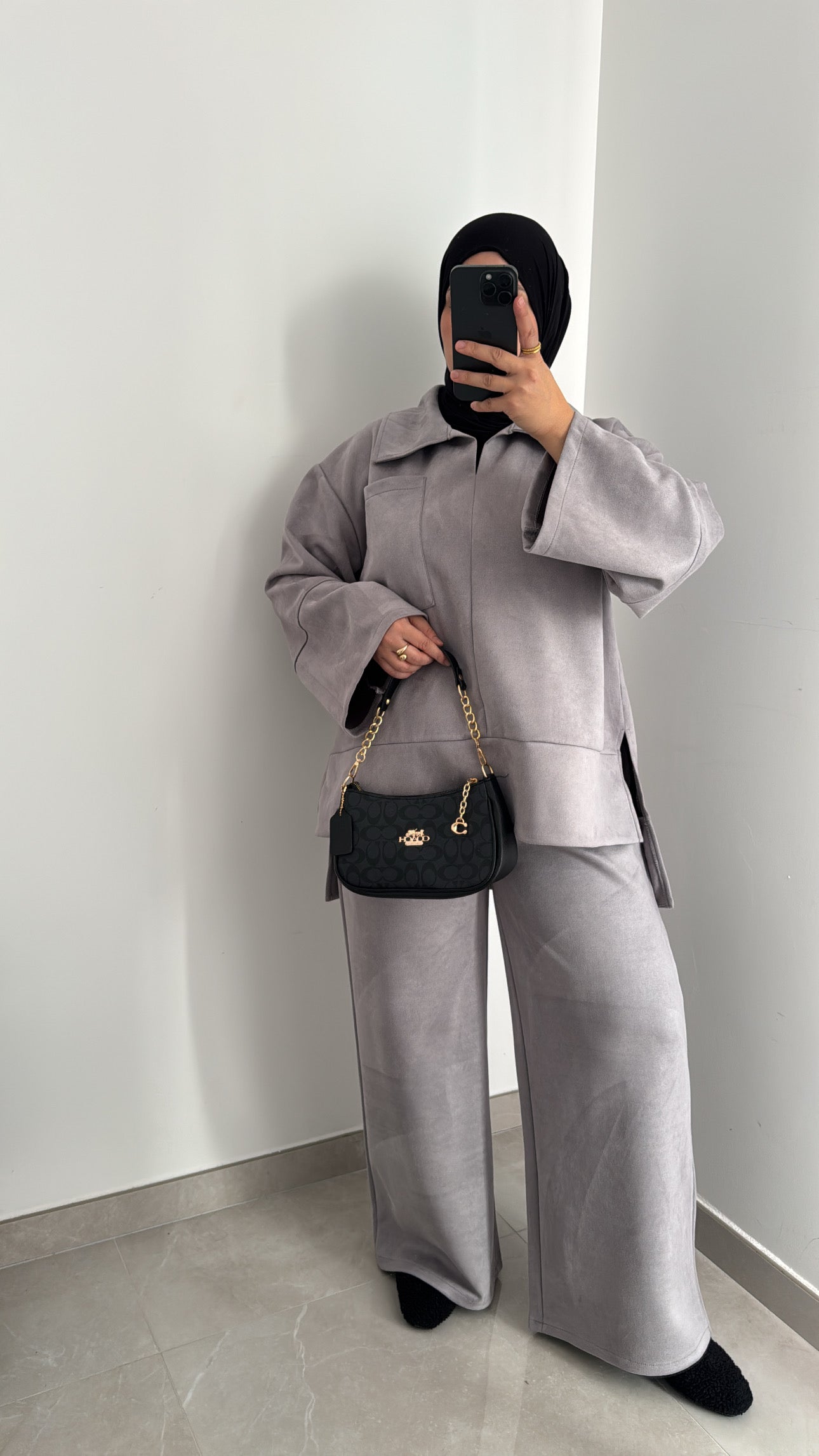 Ensemble SUEDA pantalon - GRIS