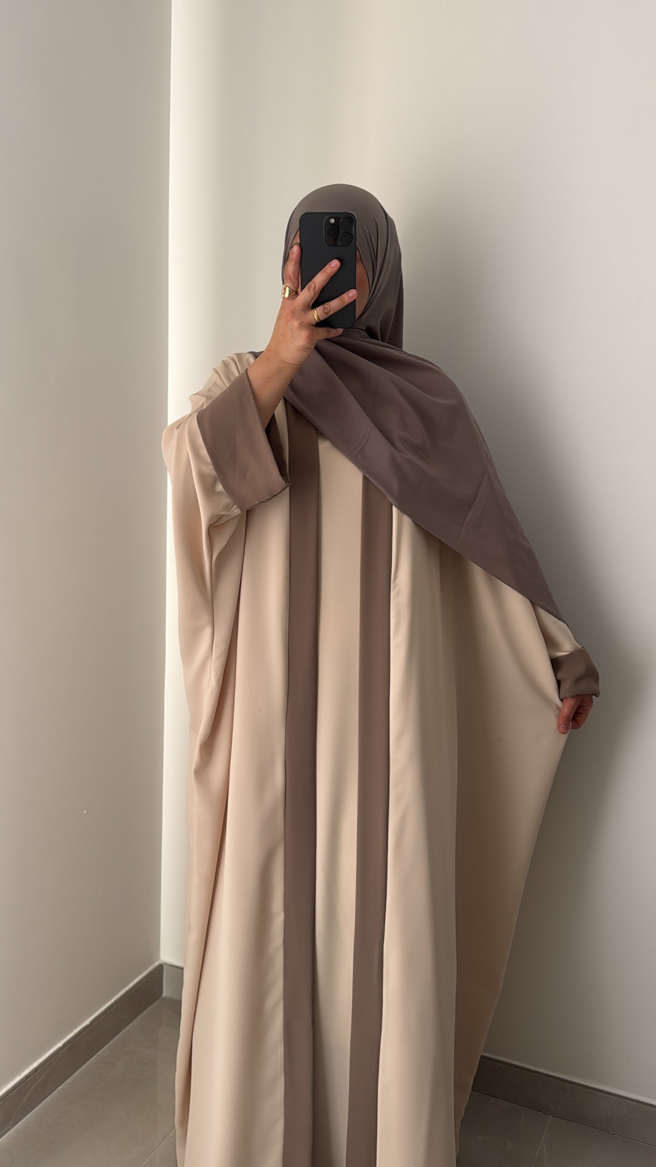 Abaya SIENNA - BICOLORE