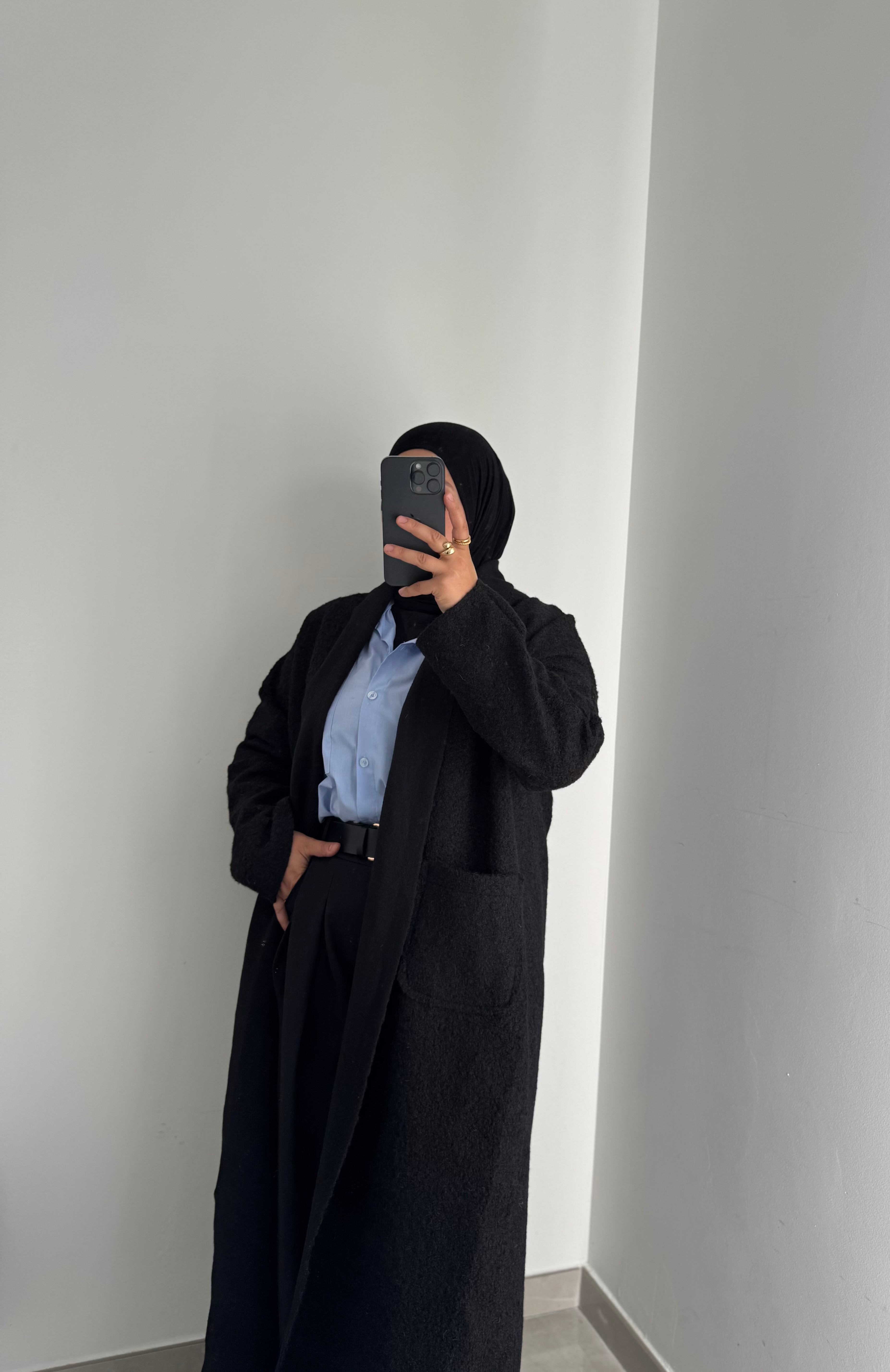 Veste manteau - NOIR