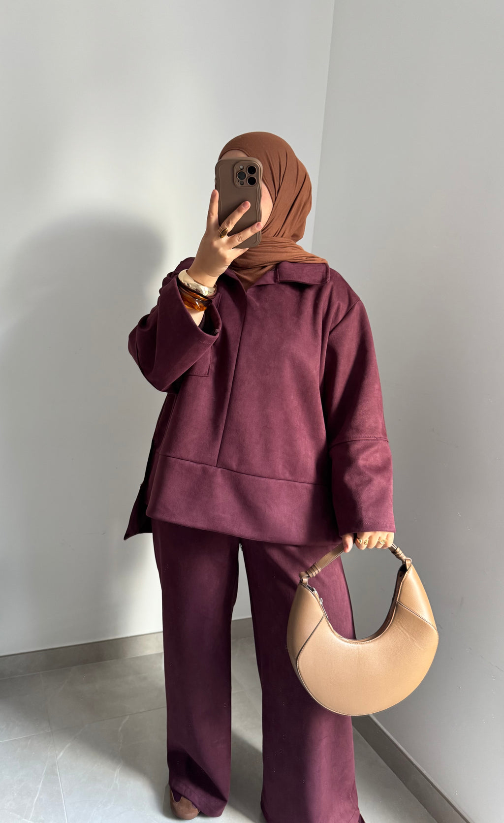 Ensemble SUEDA pantalon - BORDEAUX