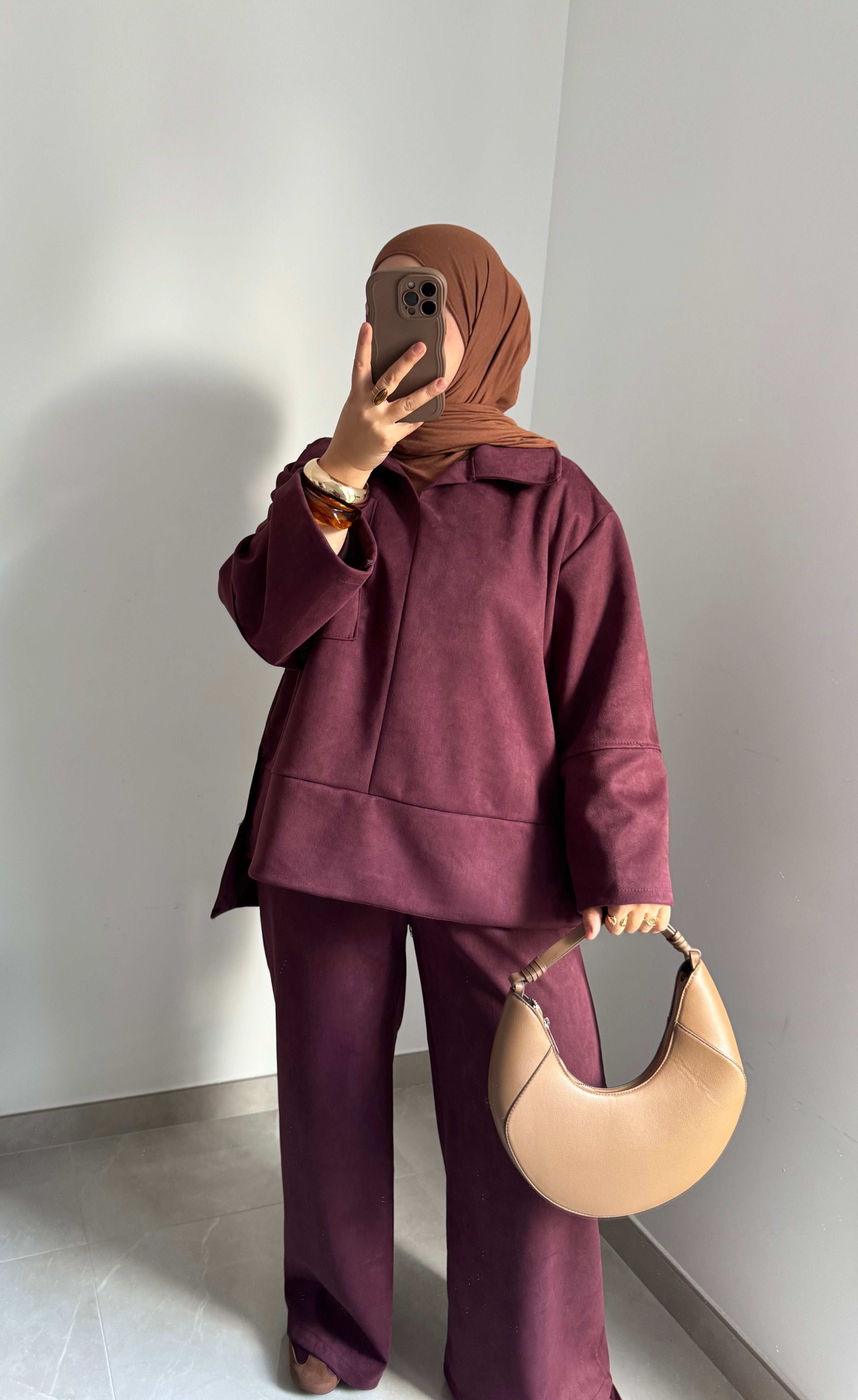 Ensemble SUEDA pantalon - BORDEAUX