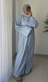 Robe chemise Bleu /Blanc