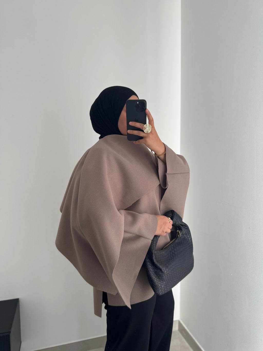 Veste cape - TAUPE