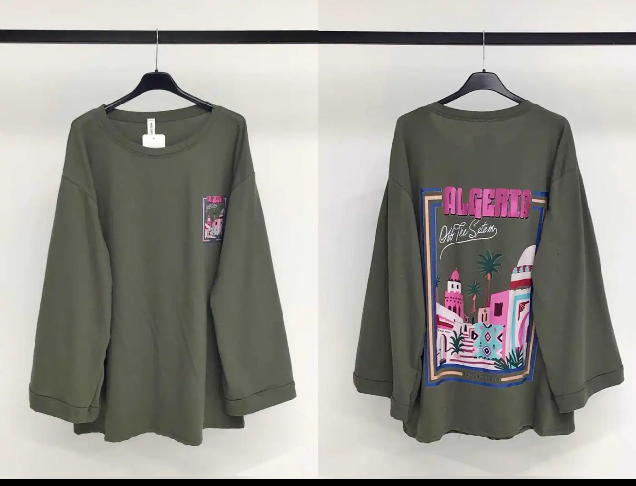 T-shirt manches longues “Algérie” – 100% coton