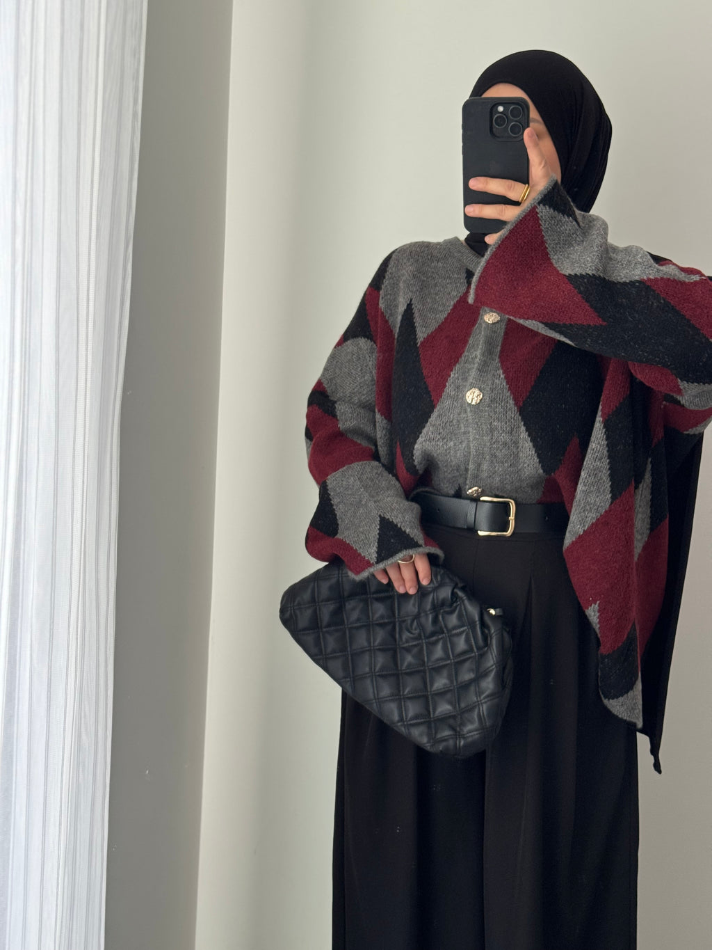 Gilet à motif losange