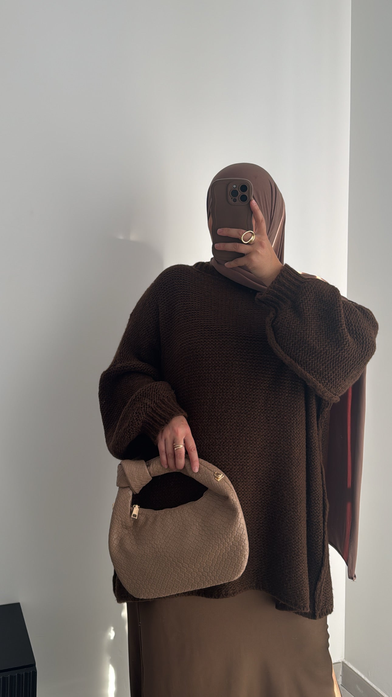 PULL en maille - MARRON