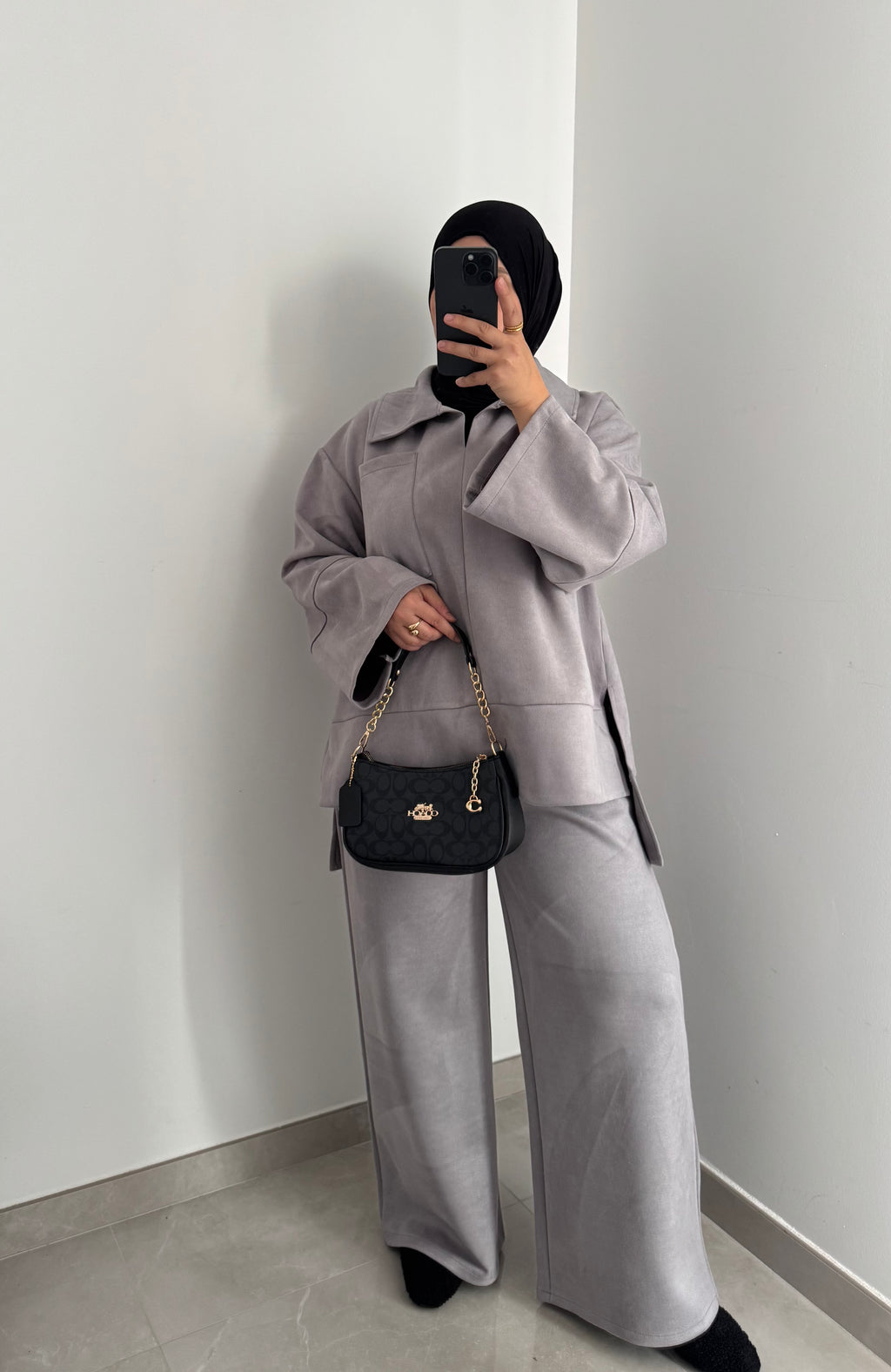 Ensemble SUEDA pantalon - GRIS