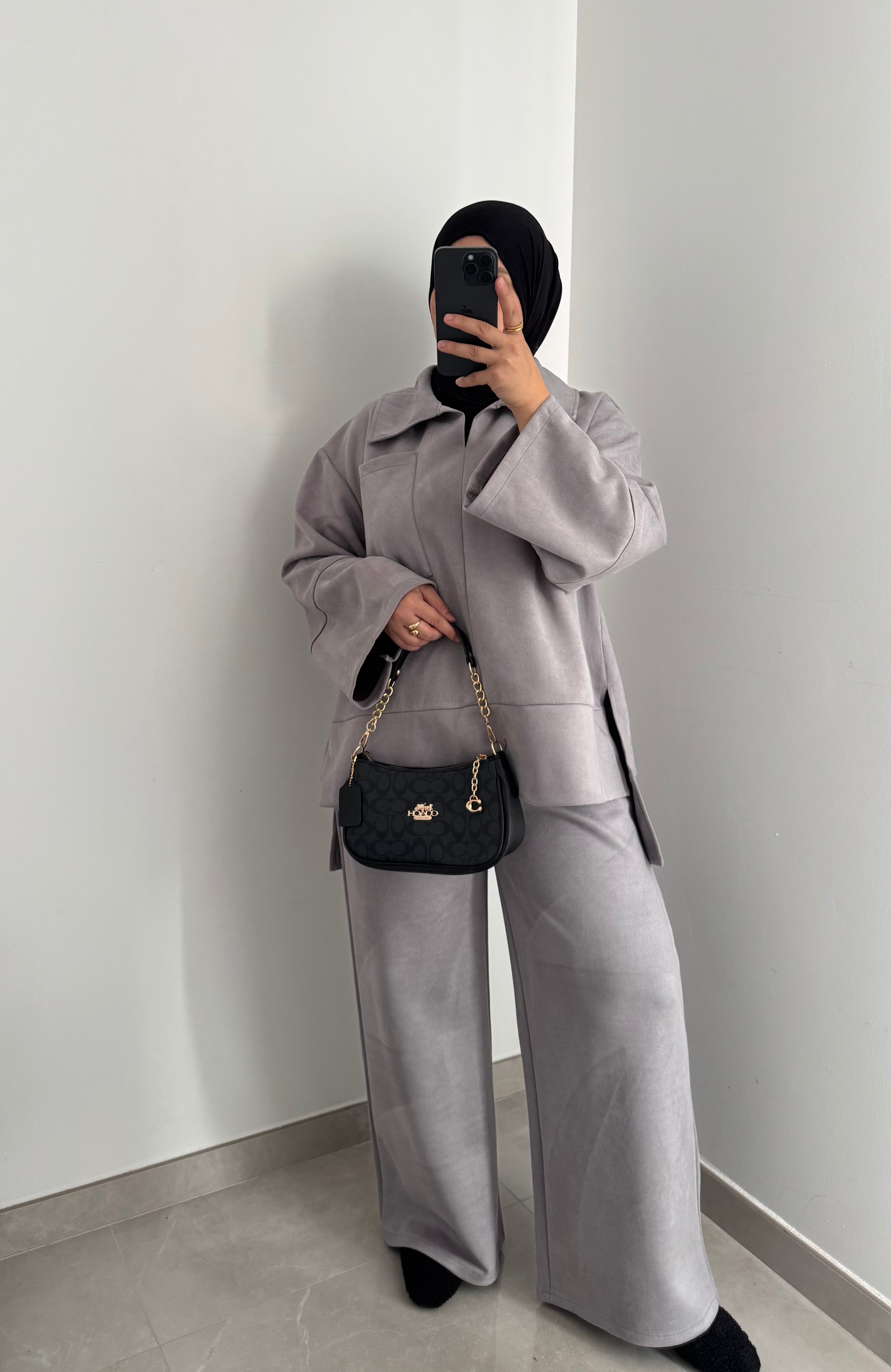 Ensemble SUEDA pantalon - GRIS