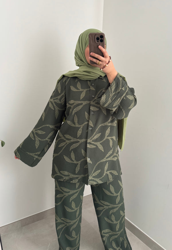 Ensemble FLOWERS - Vert Kaki