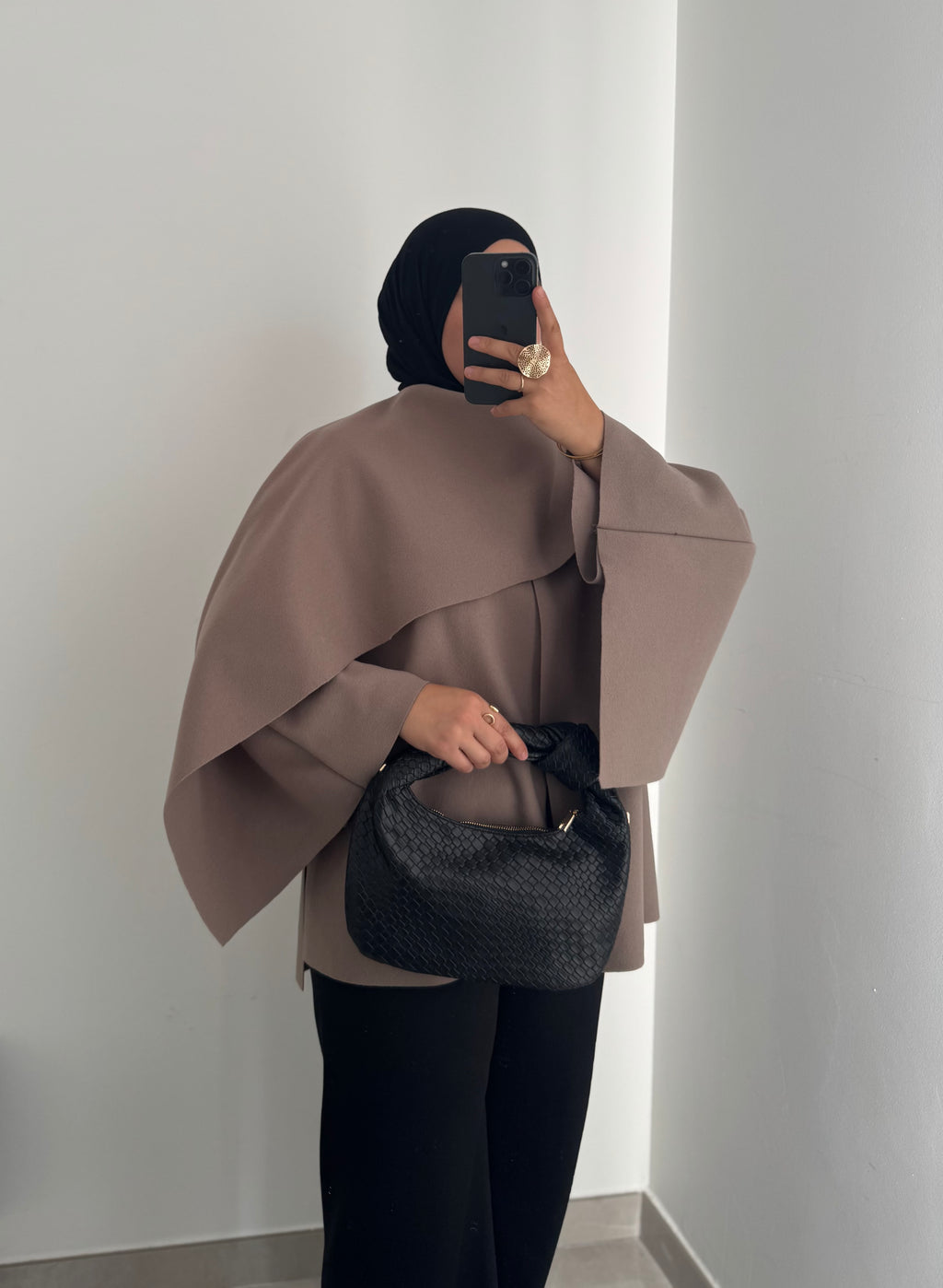 Veste cape - TAUPE