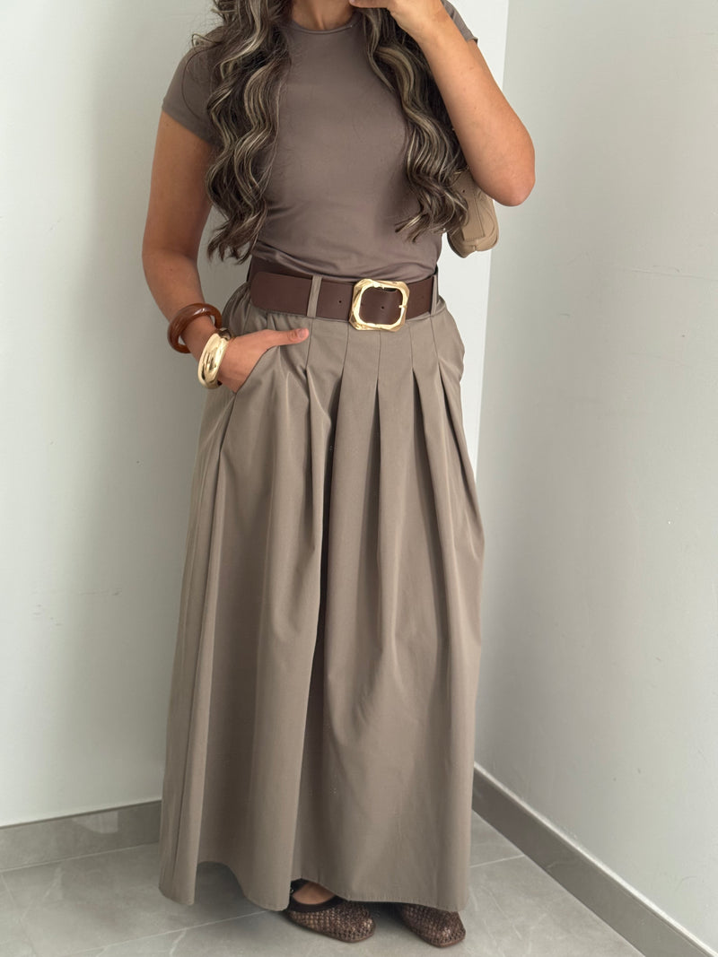Jupe cloche - TAUPE