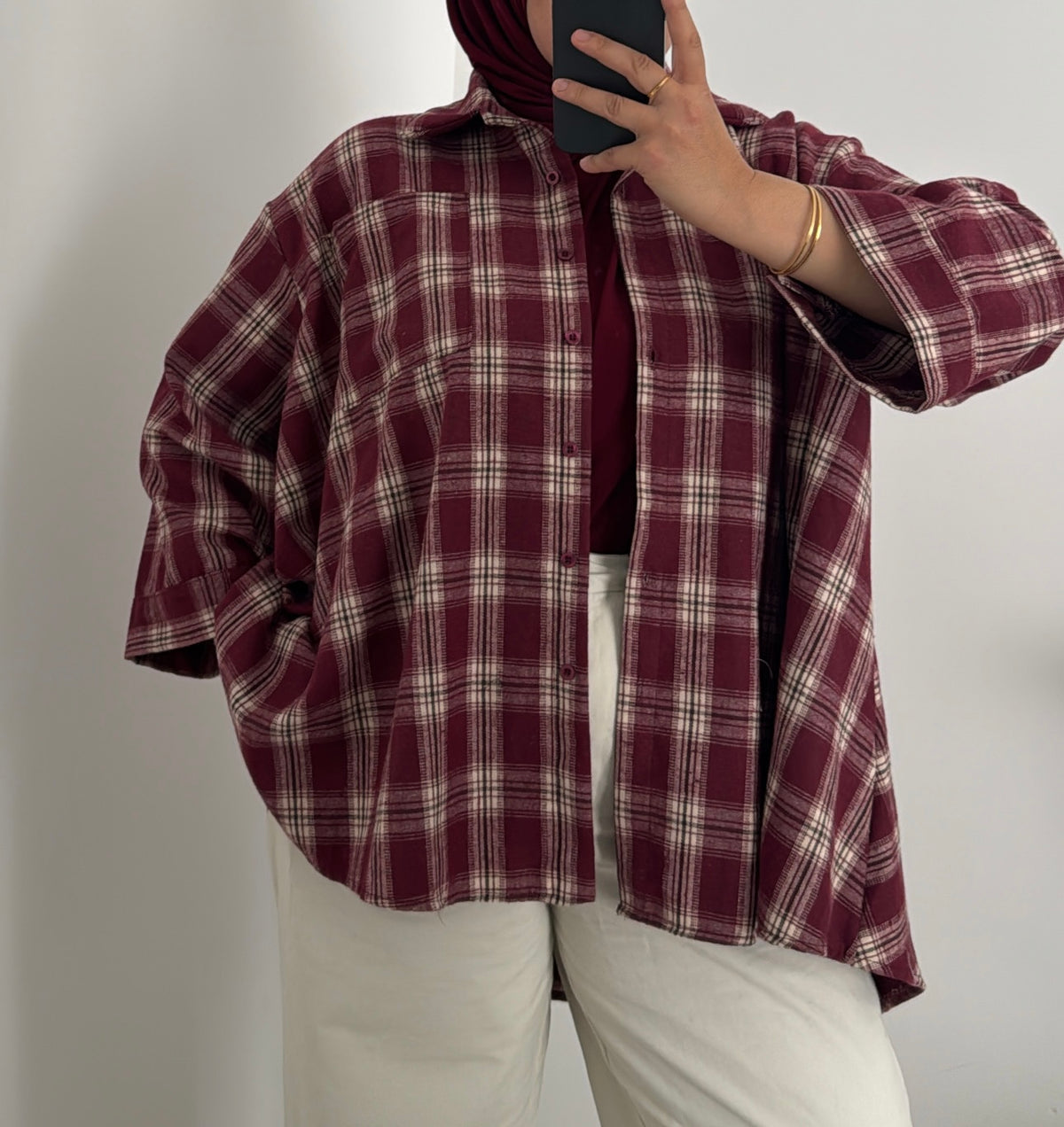 Chemise à carreaux - BORDEAUX