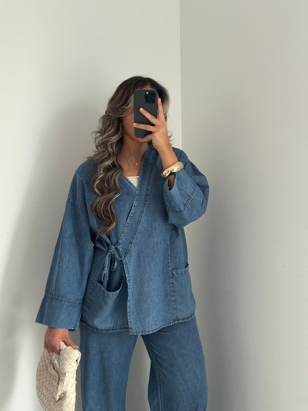 Ensemble denim cache cœur