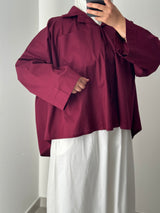 Chemise oversize asymétrique - CHERRY