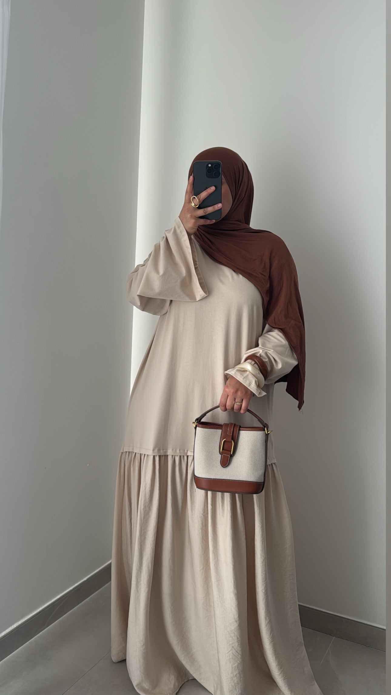 Robe BI- MATIÈRE - BEIGE