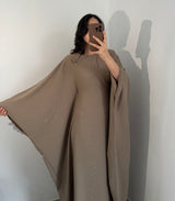 Abaya strass - Taupe