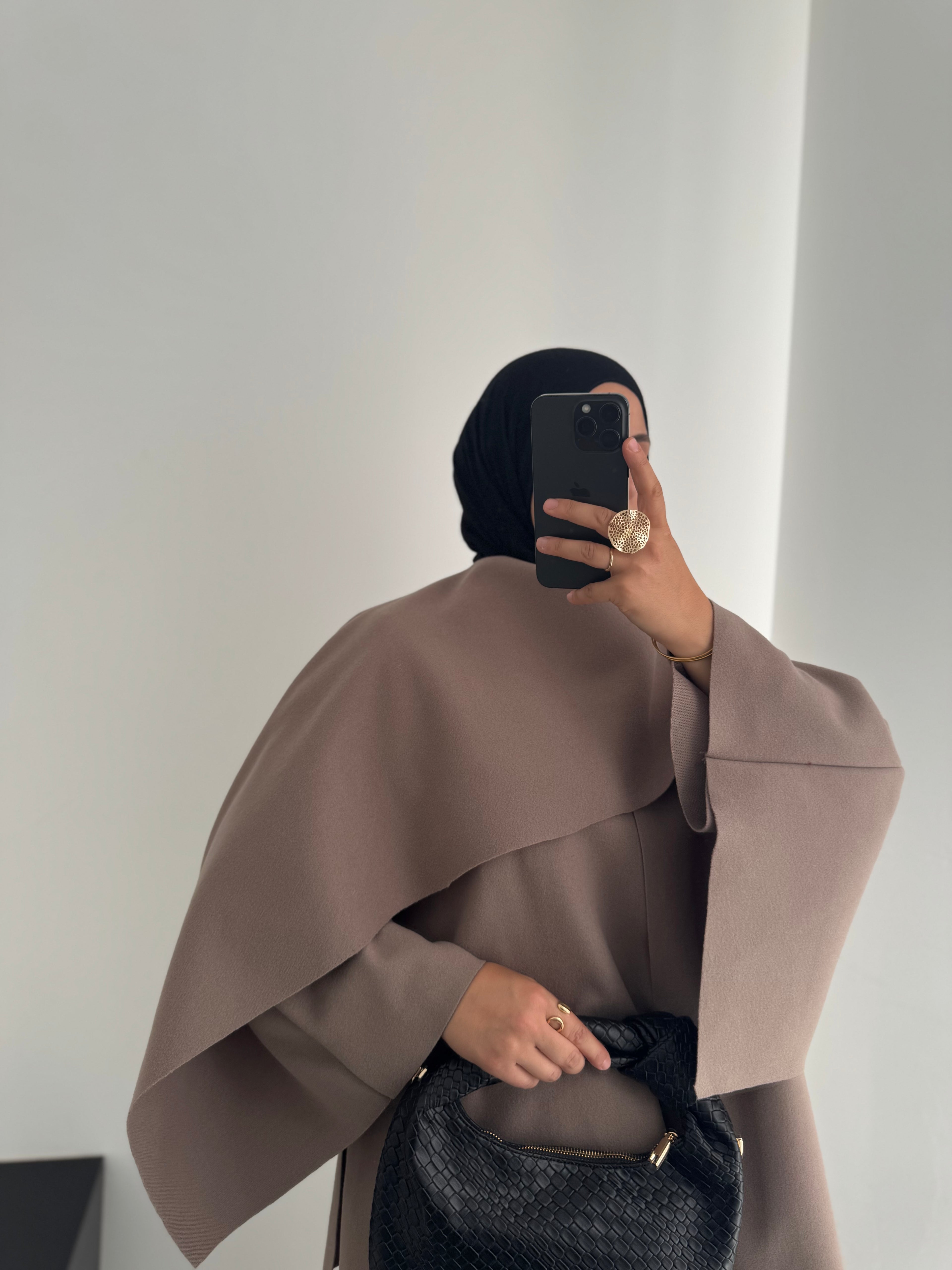Veste cape - TAUPE
