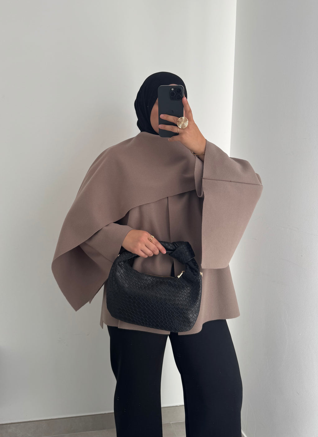 Veste cape - TAUPE