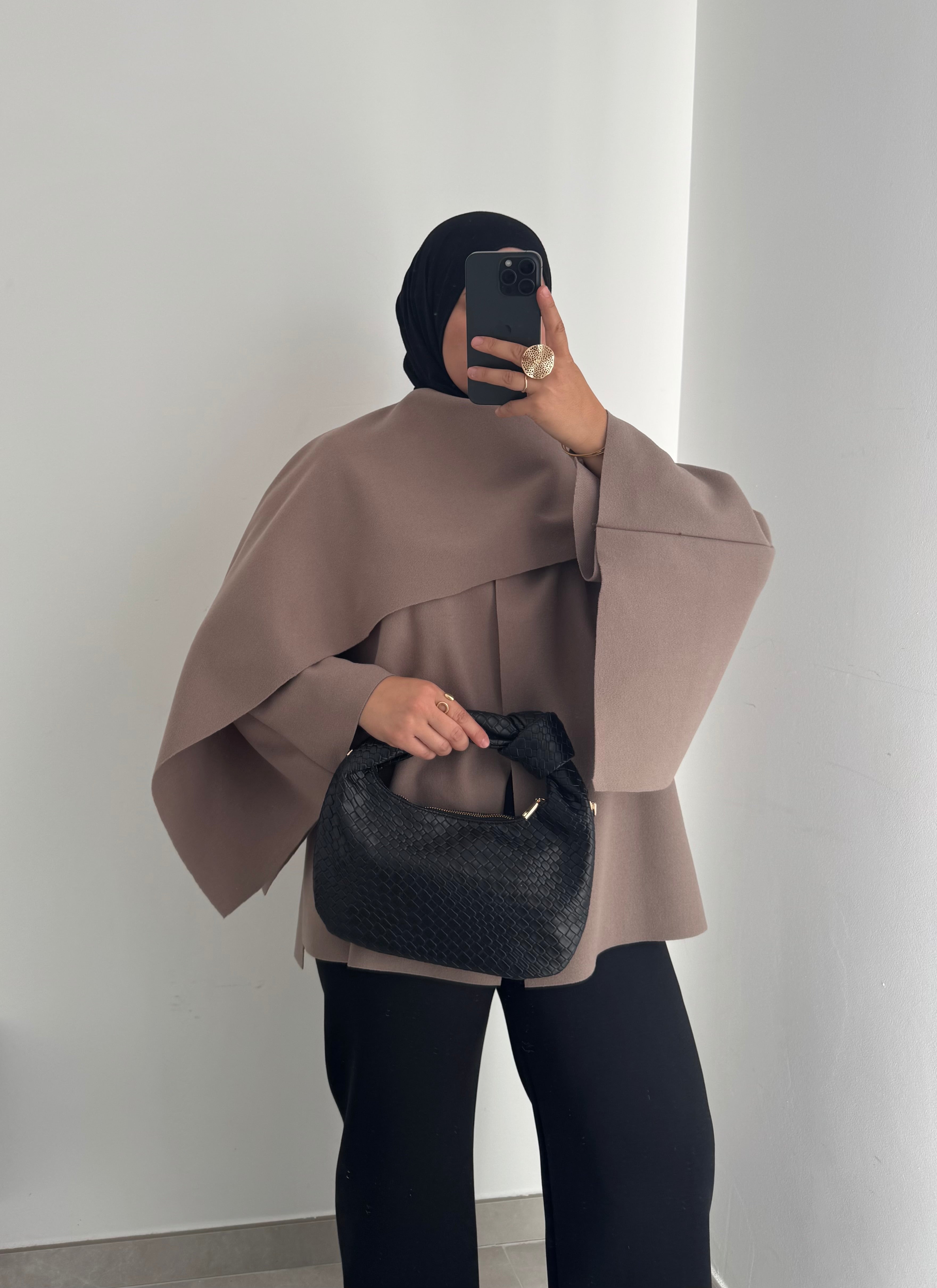 Veste cape - TAUPE