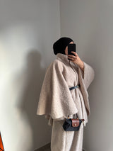 Ensemble veste cape + jupe - BEIGE
