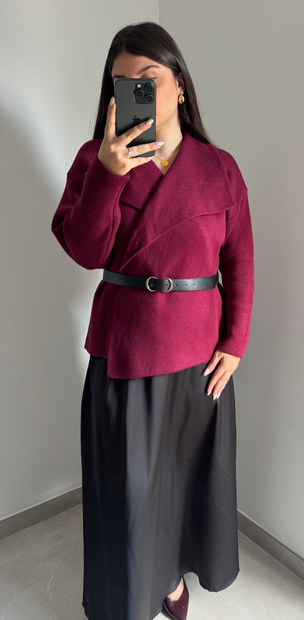 Gilet avec ceinture - BORDEAUX