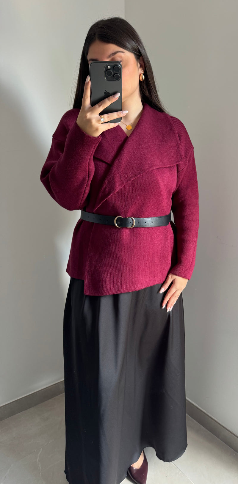 Gilet avec ceinture - BORDEAUX