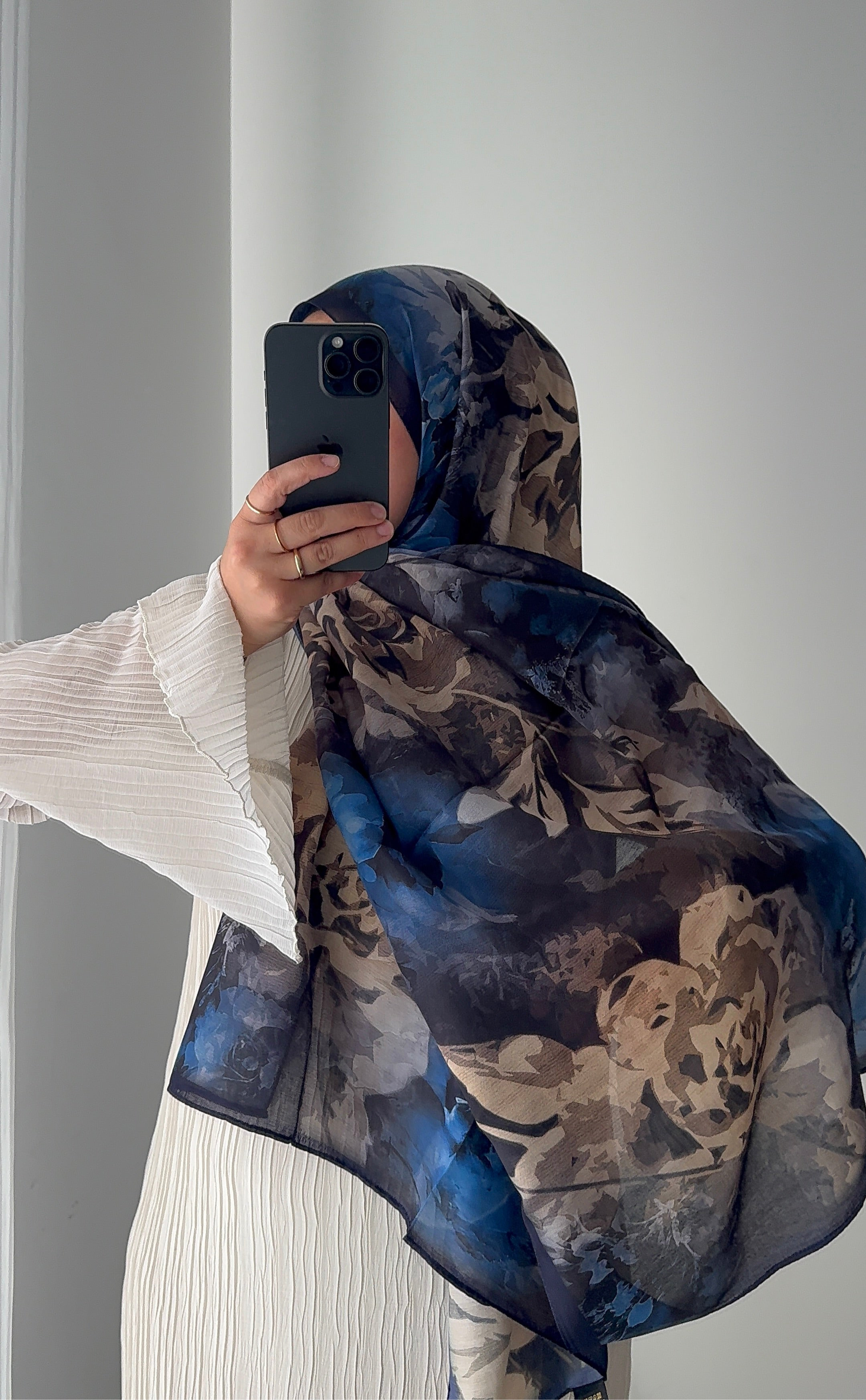 HIJAB SOFT FLEURIE - 8 COLORIS