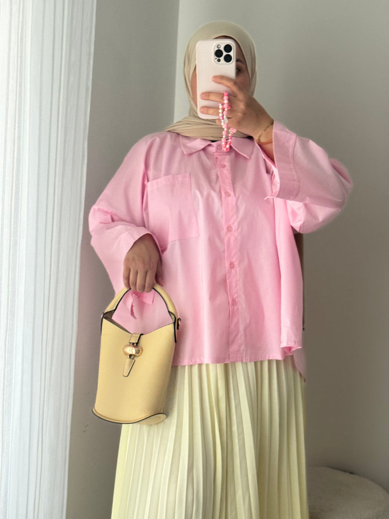 Chemise oversize asymétrique - ROSE