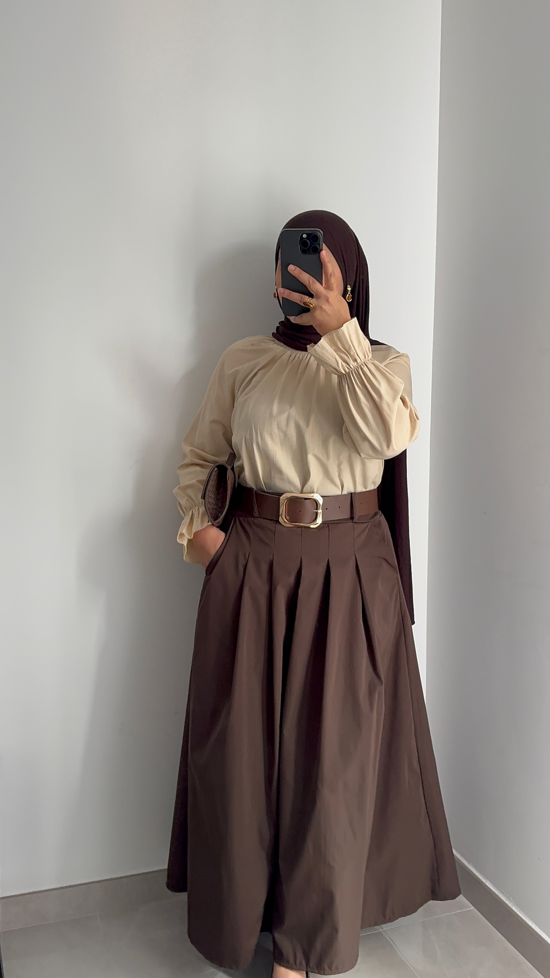 Jupe cloche - MARRON