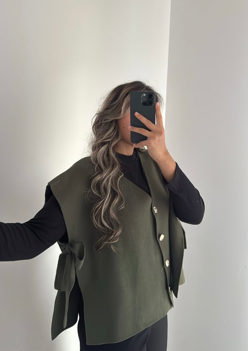 Pull sans manches SIENA - KAKI